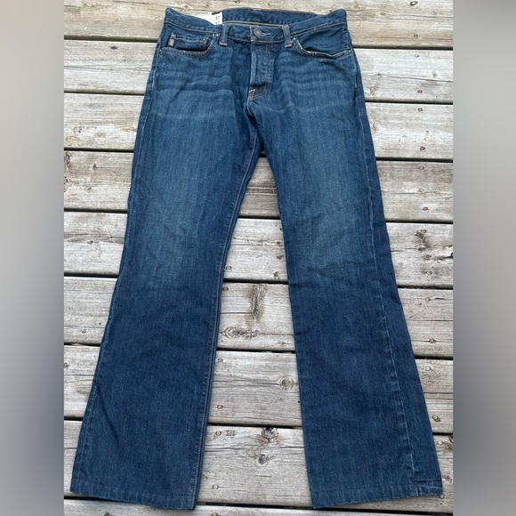 Vintage Y2K Abercrombie & Fitch Low Rise Slim Boot Button Fly Men's Jeans 32x32 - Picture 1 of 10